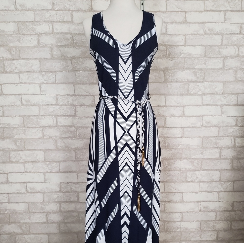 Cache Art Deco Maxi Dress - Mint Condition - SZ 0